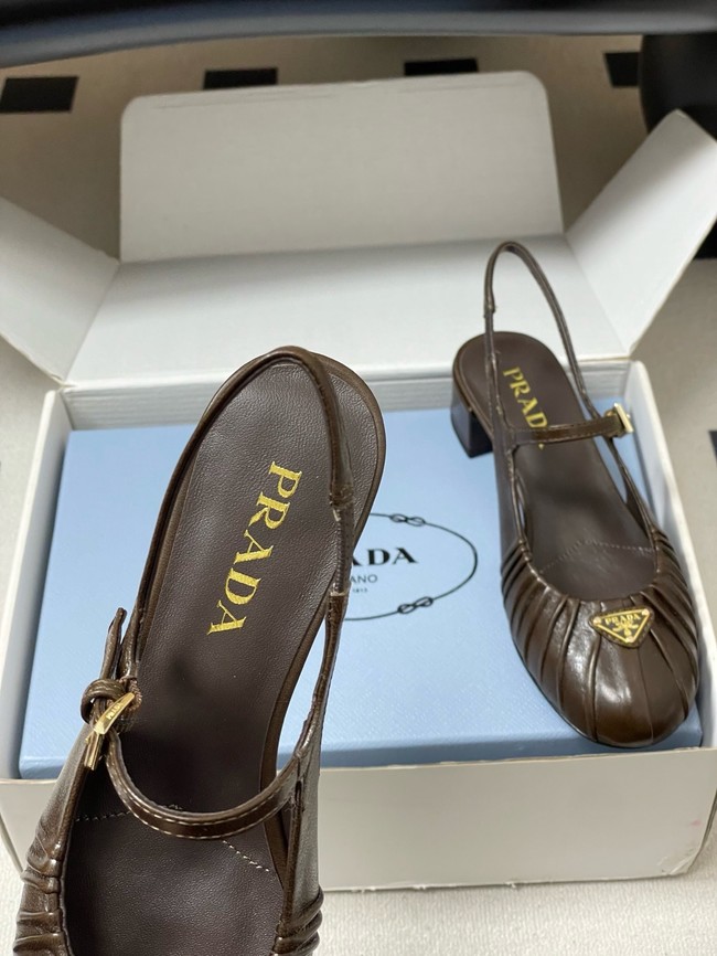 PRADA leather slingback Sandals 21056-3