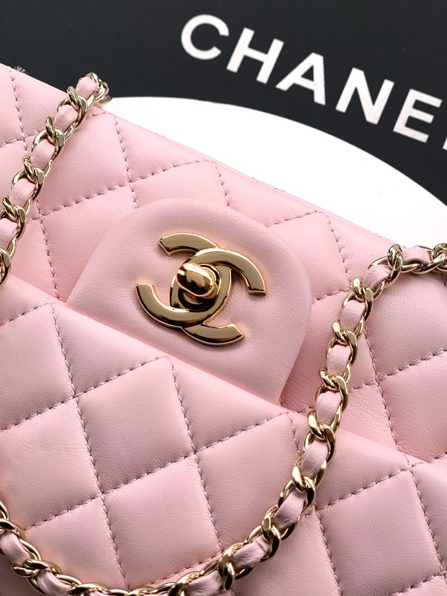 CHANEL Mini Flap Bag with Top Handle AP2431 pink