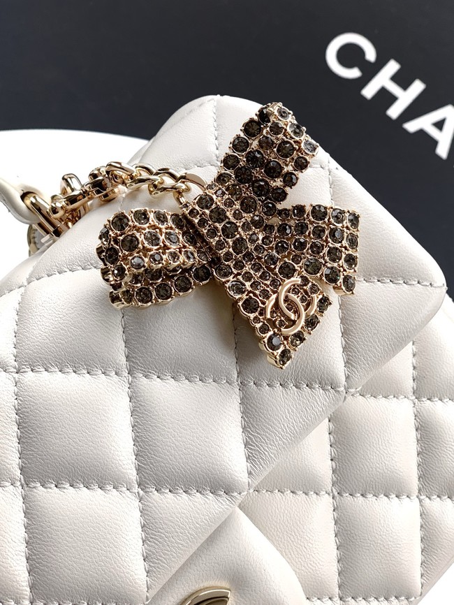 CHANEL Mini Flap Bag with Top Handle AP2431 white
