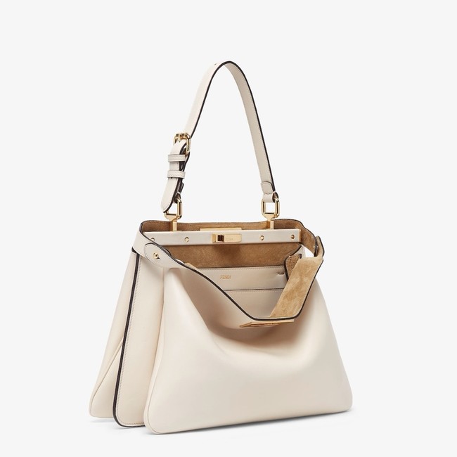 FENDI Way Medium Cowhide Bag 8BN367 white