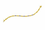 Estate Tanzanite Diamond Bracelet in 14K Yellow Gold