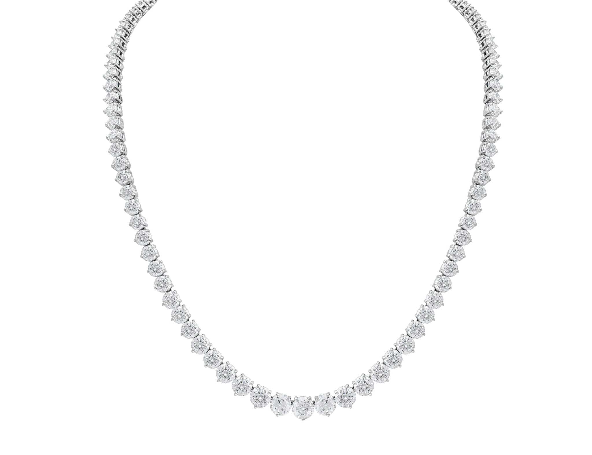Rivière Platinum 23.03ctw Diamond Graduated Necklace, GIA Certified