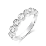 18kt White Gold Round Brilliant Half Band