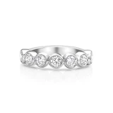 18kt White Gold Round Brilliant Half Band