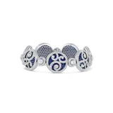 Estate " Graff" 18k Gold Diamond and Sapphire Necklace and Bracelet Set