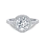 Riviére Round Brilliant Halo Ring