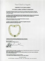 Van Cleef Arpels Platinum 18k Yellow Gold Sapphire Pearl Necklace
