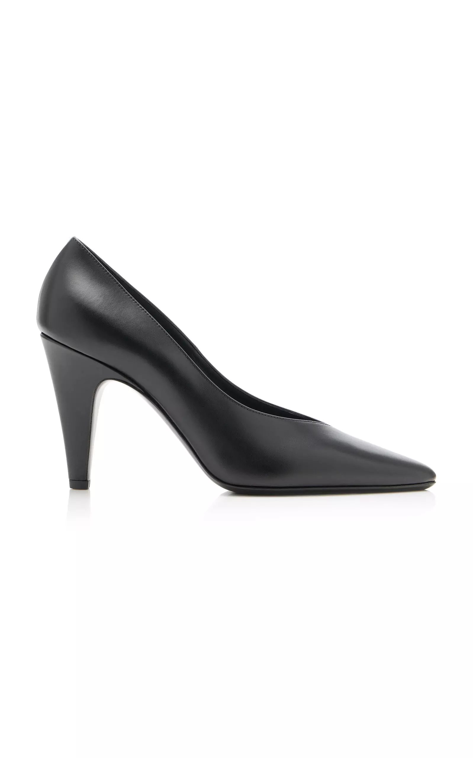 Cone Laminated Leather Pumps