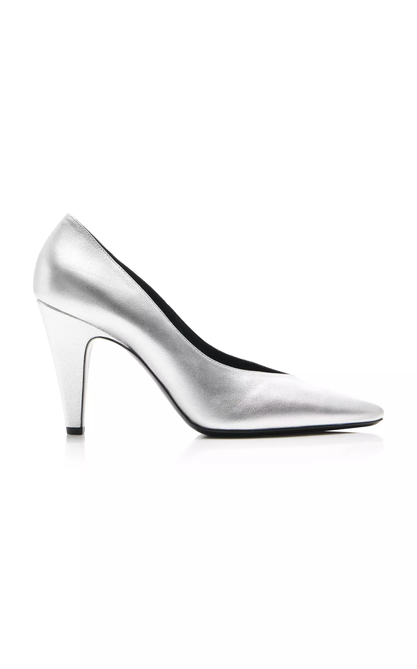 Cone Laminated Leather Pumps