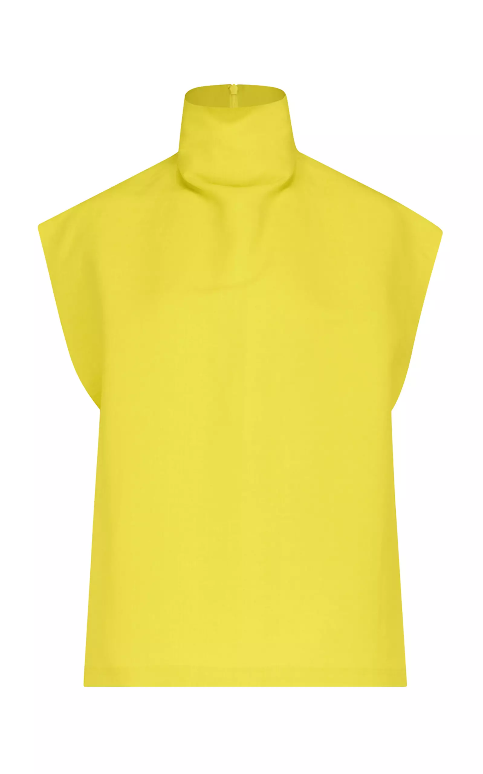 High-Neck Poplin Top