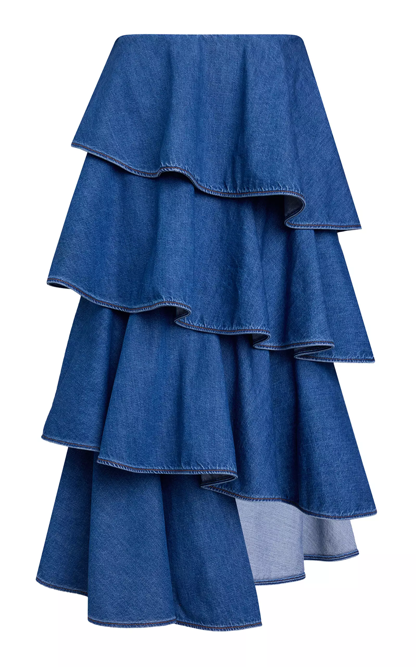 Spiral Denim Skirt