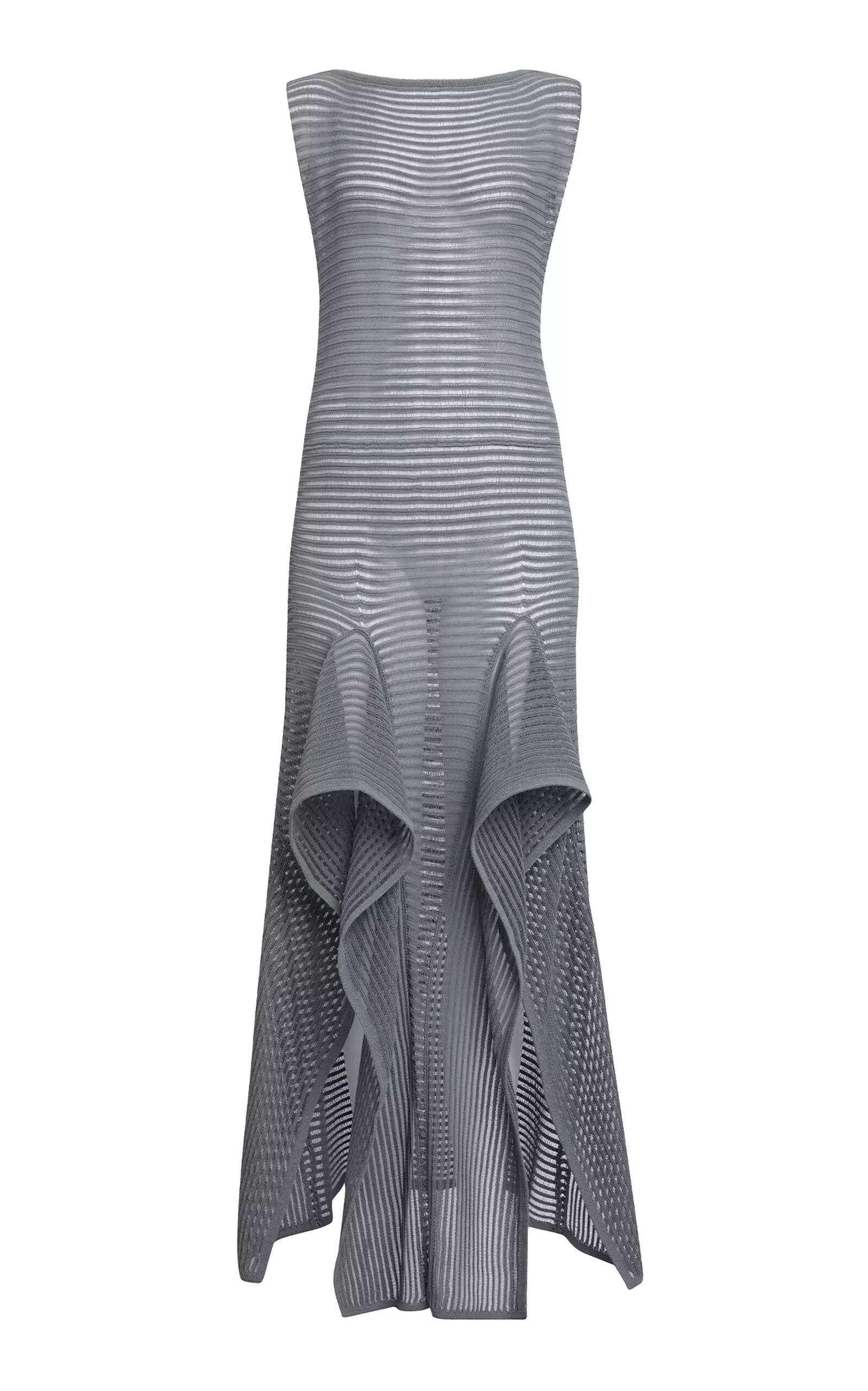 Ladder-Stitched Cotton-Blend Midi Dress