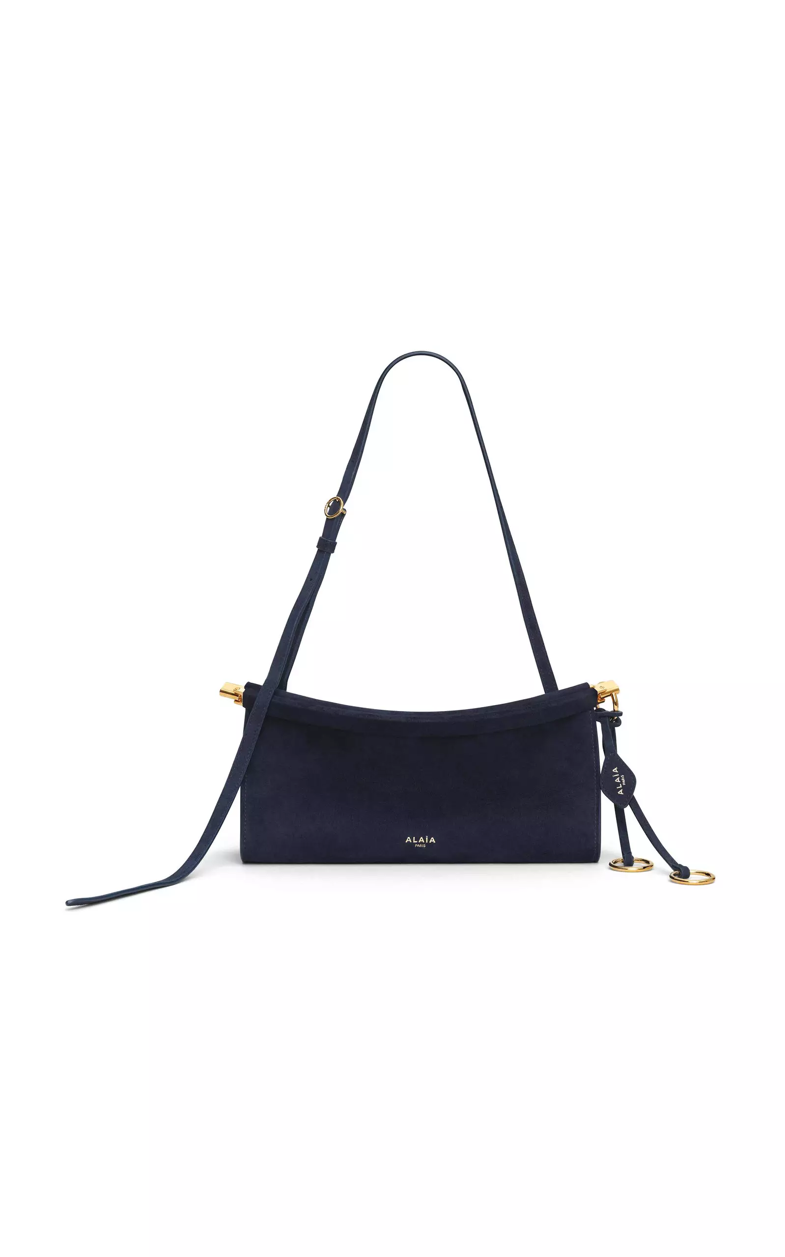 Le Click E/W Suede Shoulder Bag