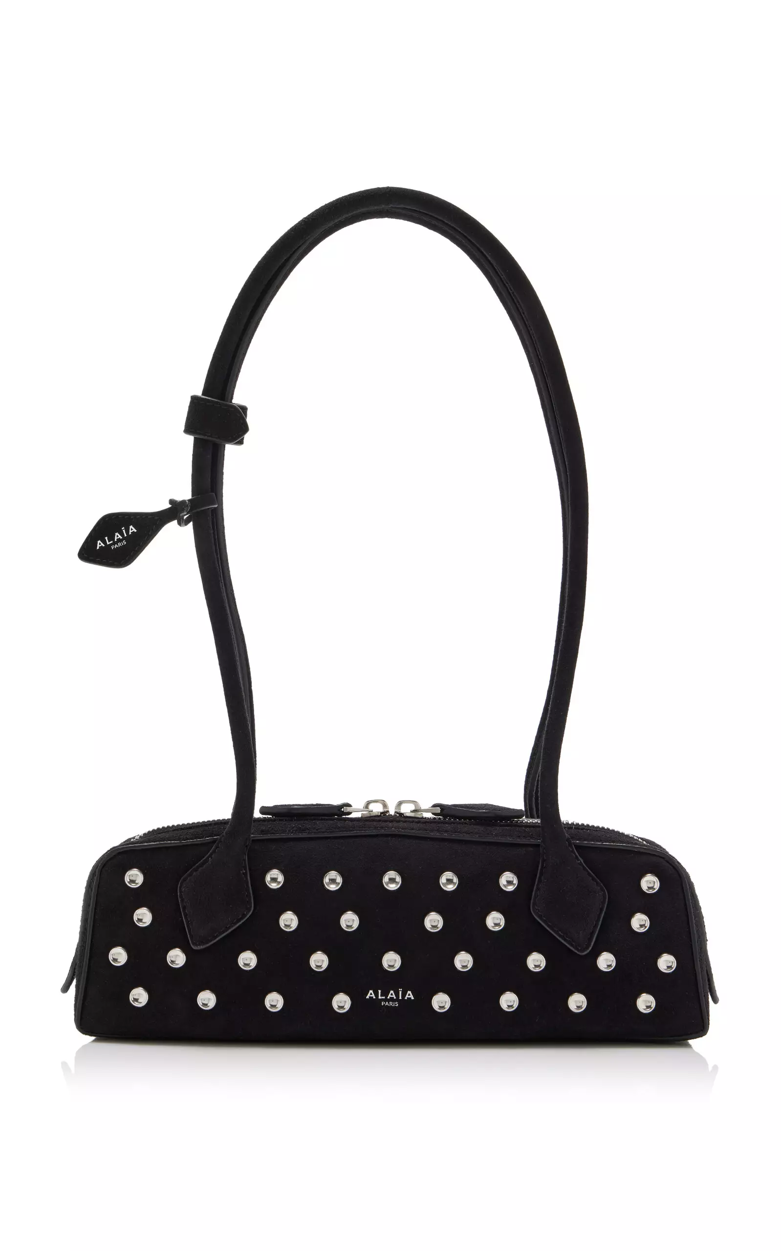 Exclusive Le Teckel Small Studded Suede Shoulder Bag