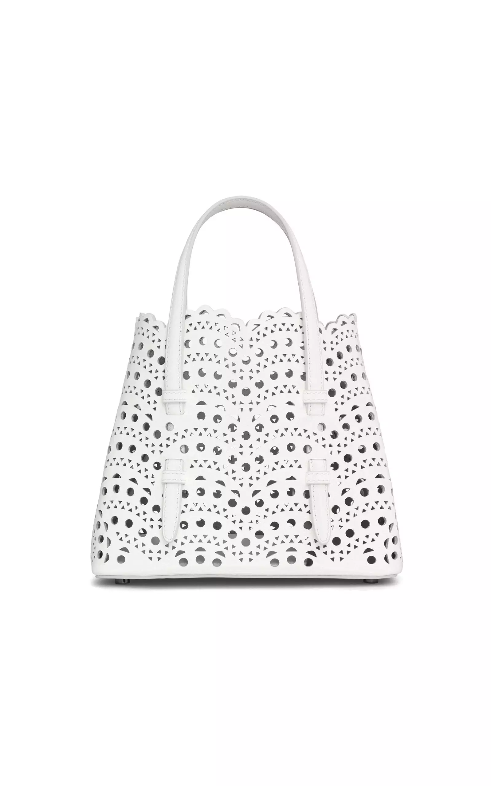 Mina 20 Laser-Cut Leather Top Handle Bag