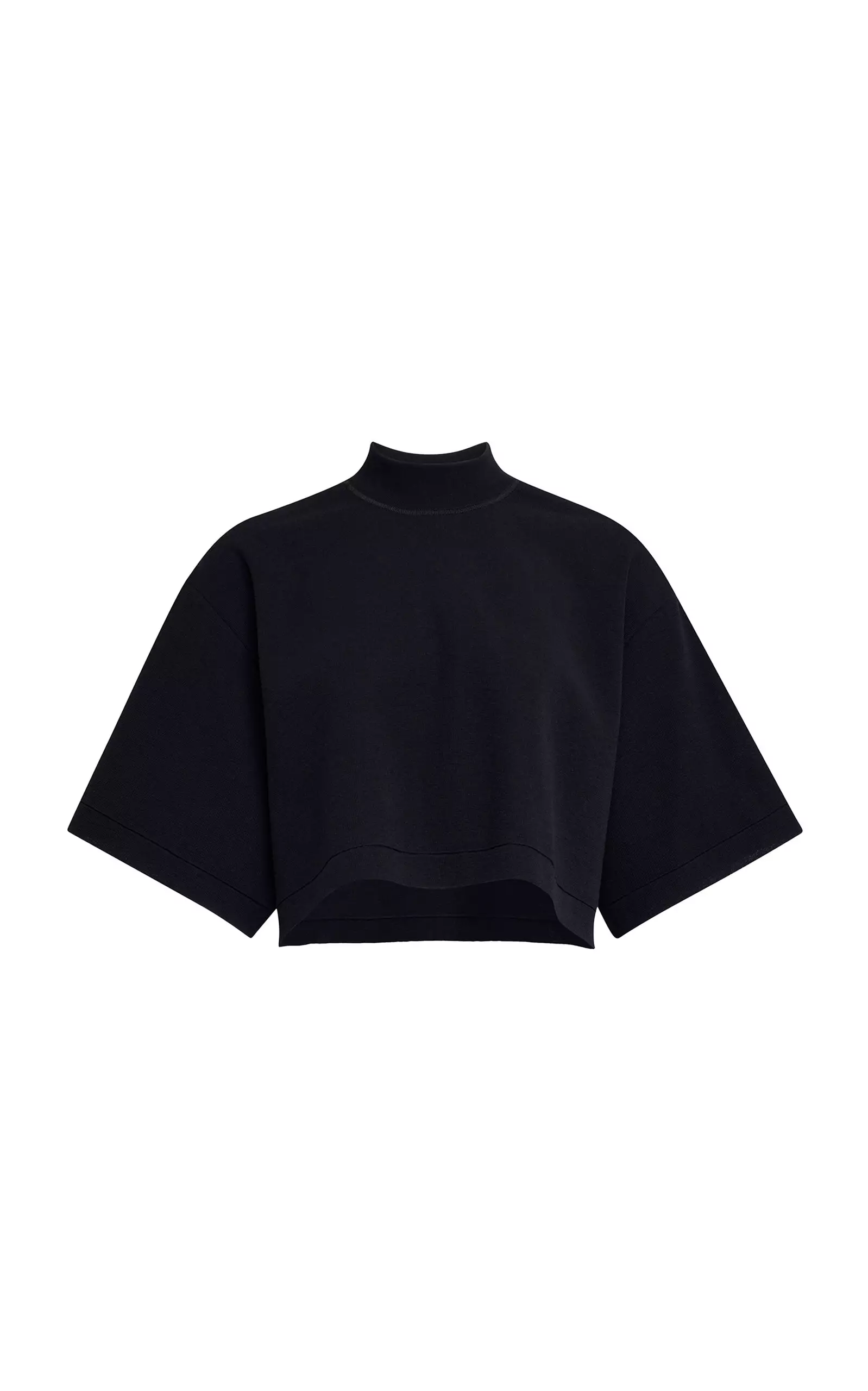 Oversized Cotton-Wool Crop Top