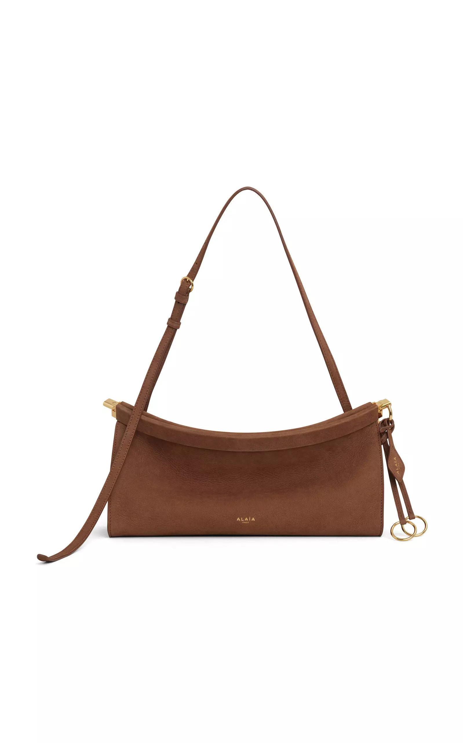 Le Click Medium Suede E/W Shoulder Bag