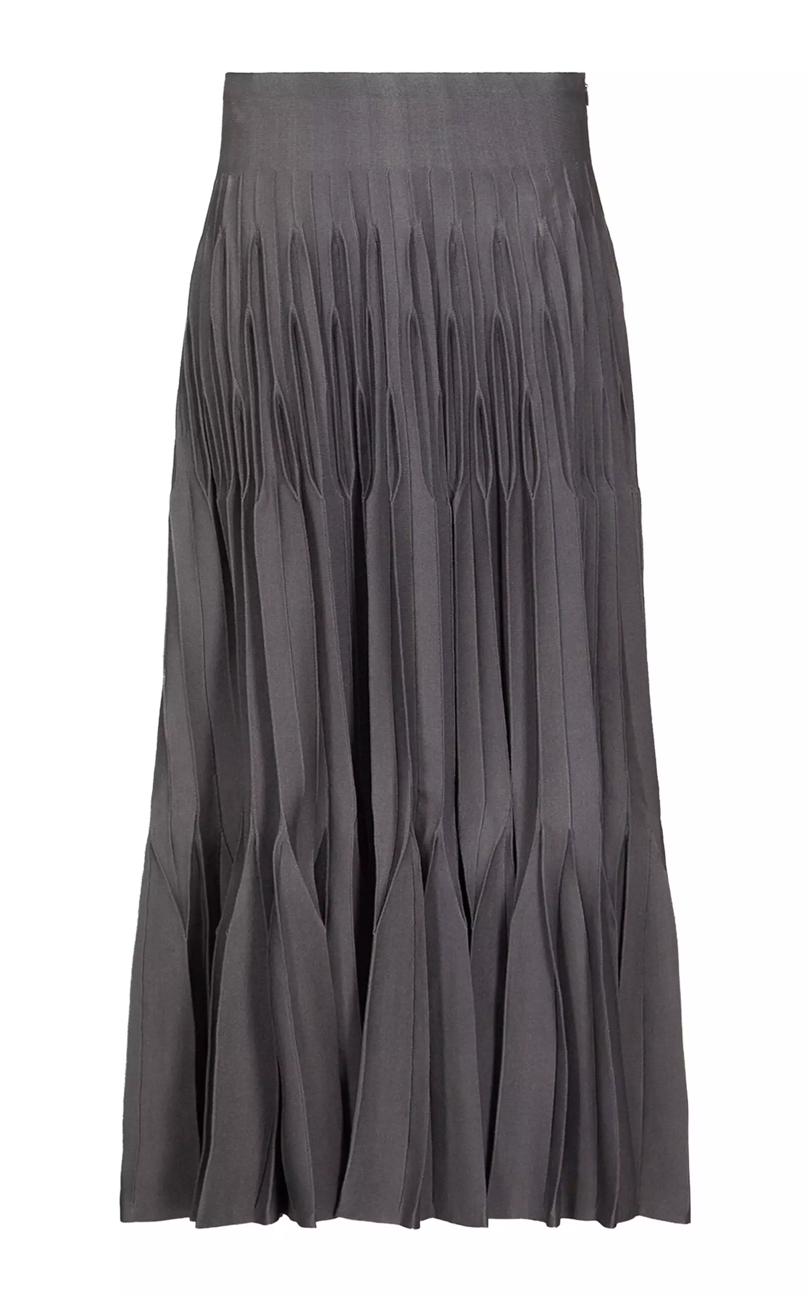 Pleated Silk-Blend Midi Dress