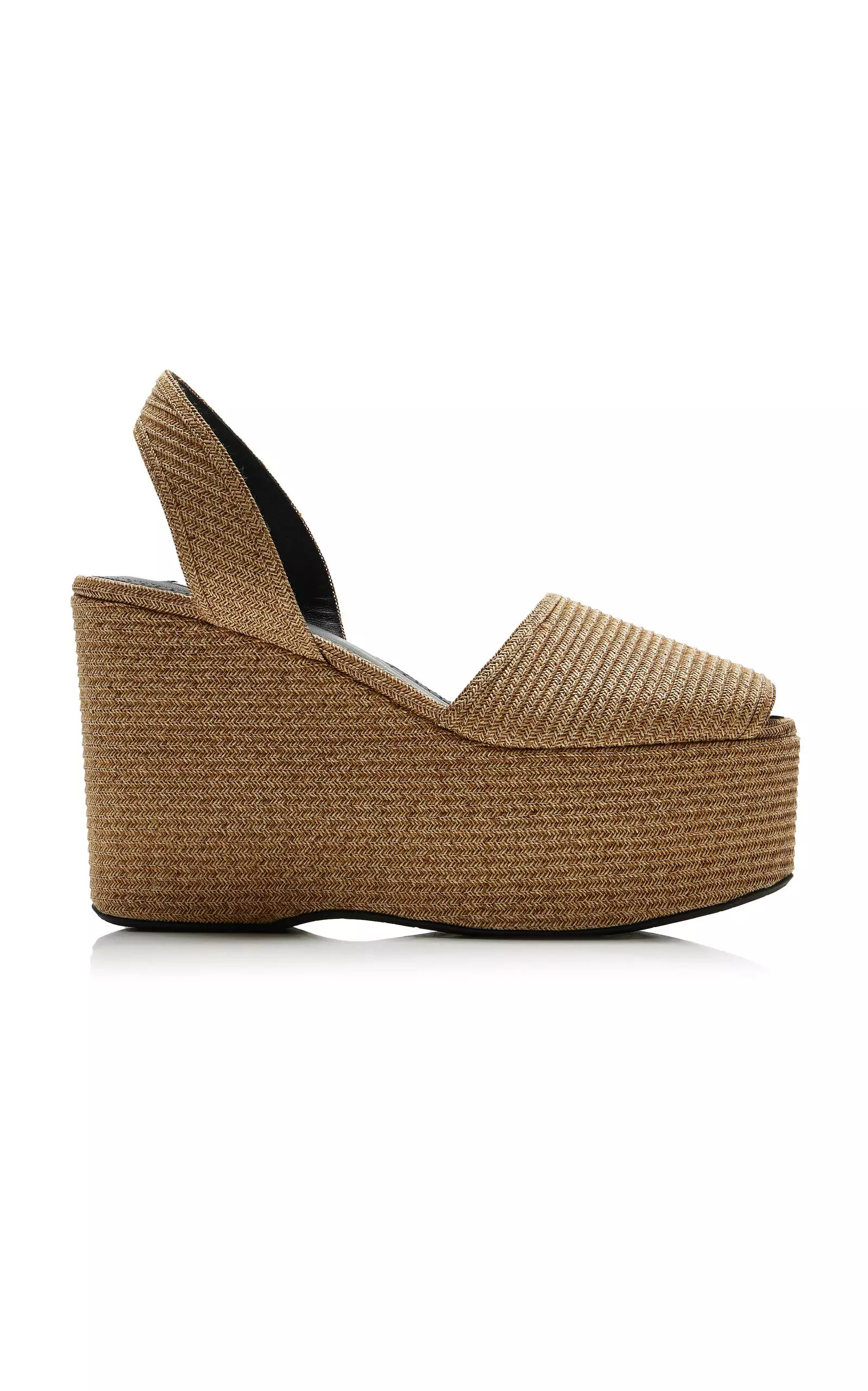Raffia Platform Wedge Sandals