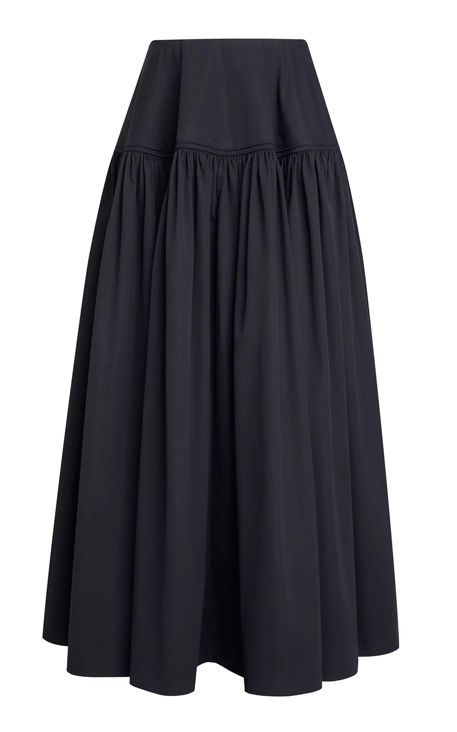 Bell Cotton Poplin Maxi Skirt
