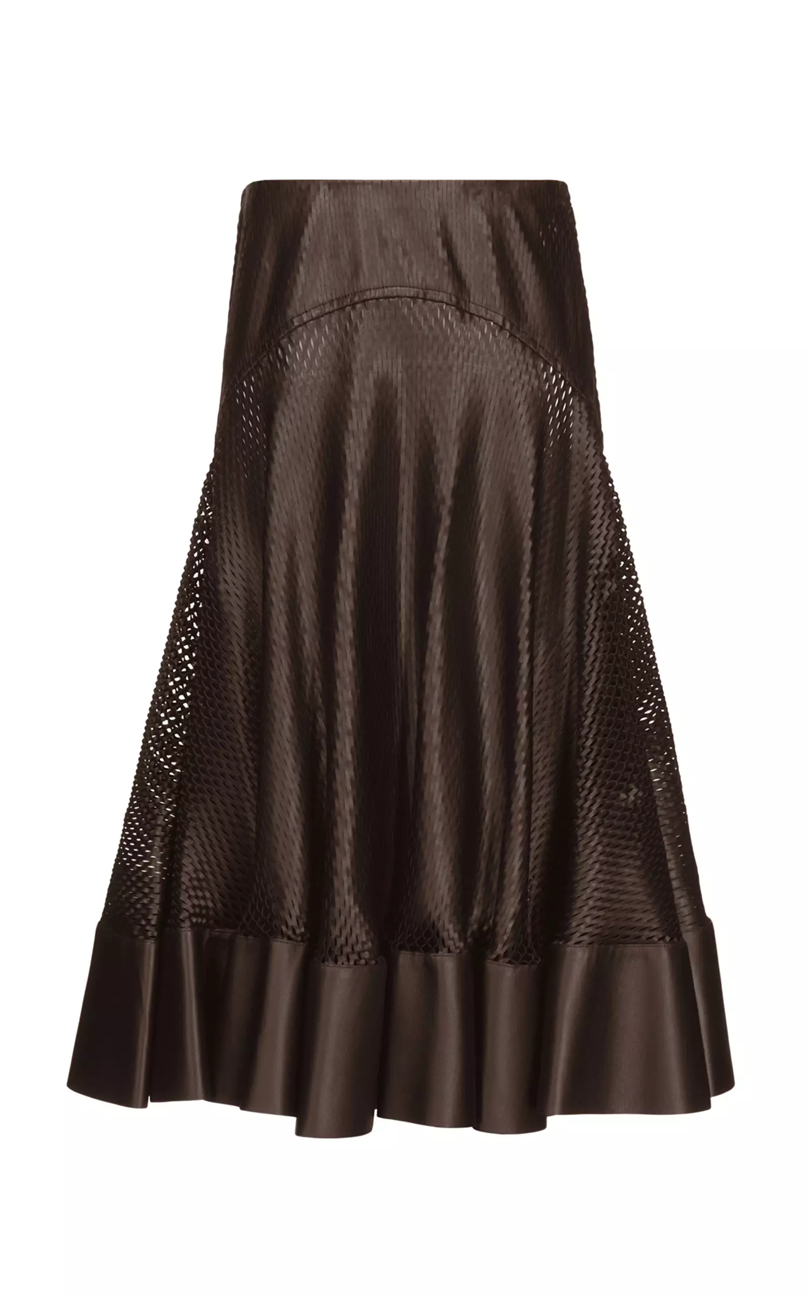 Laser-Cut Leather Mini Skirt