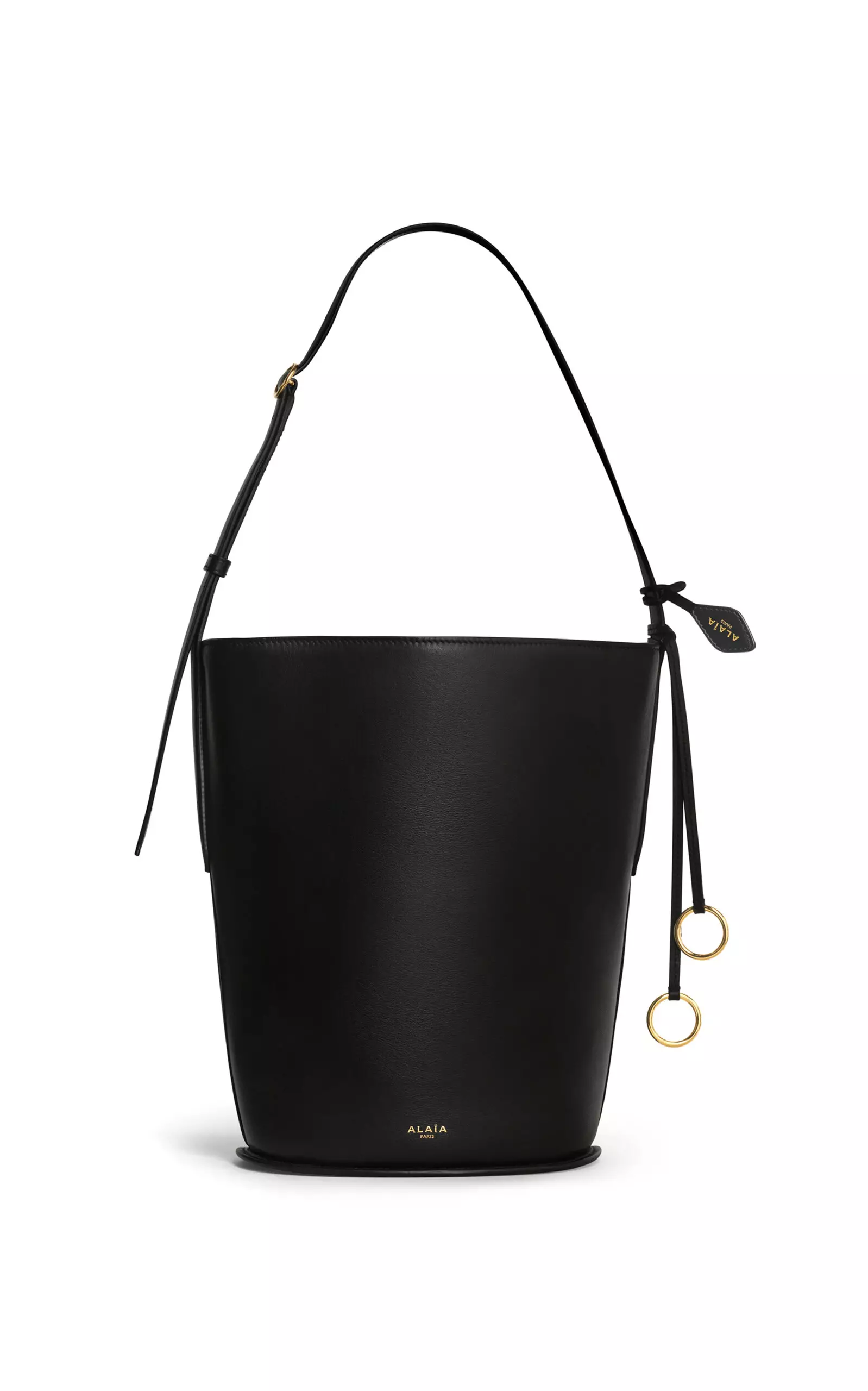 Leather Bucket Tote Bag