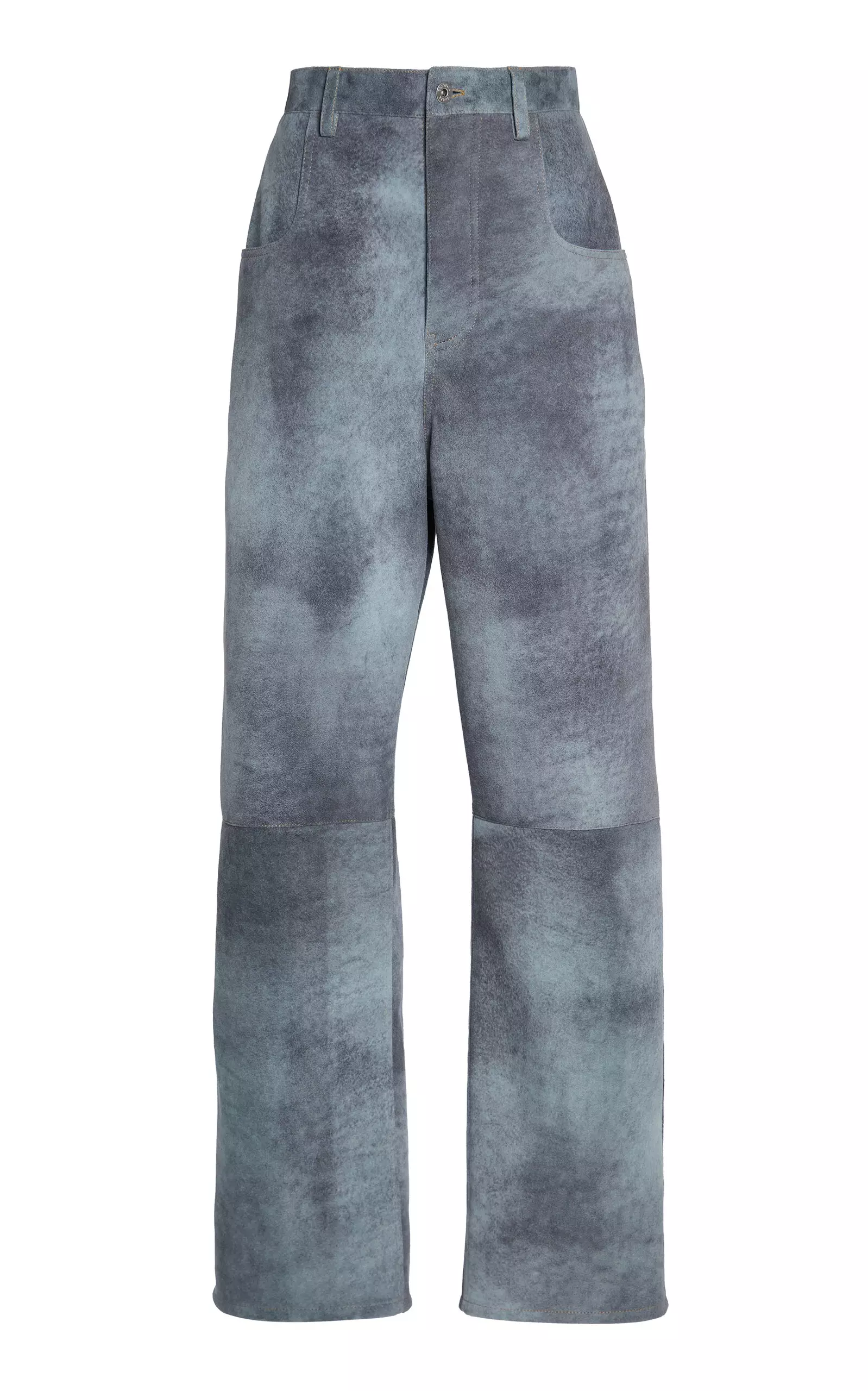 Relaxed Suede Wide-Leg Pants