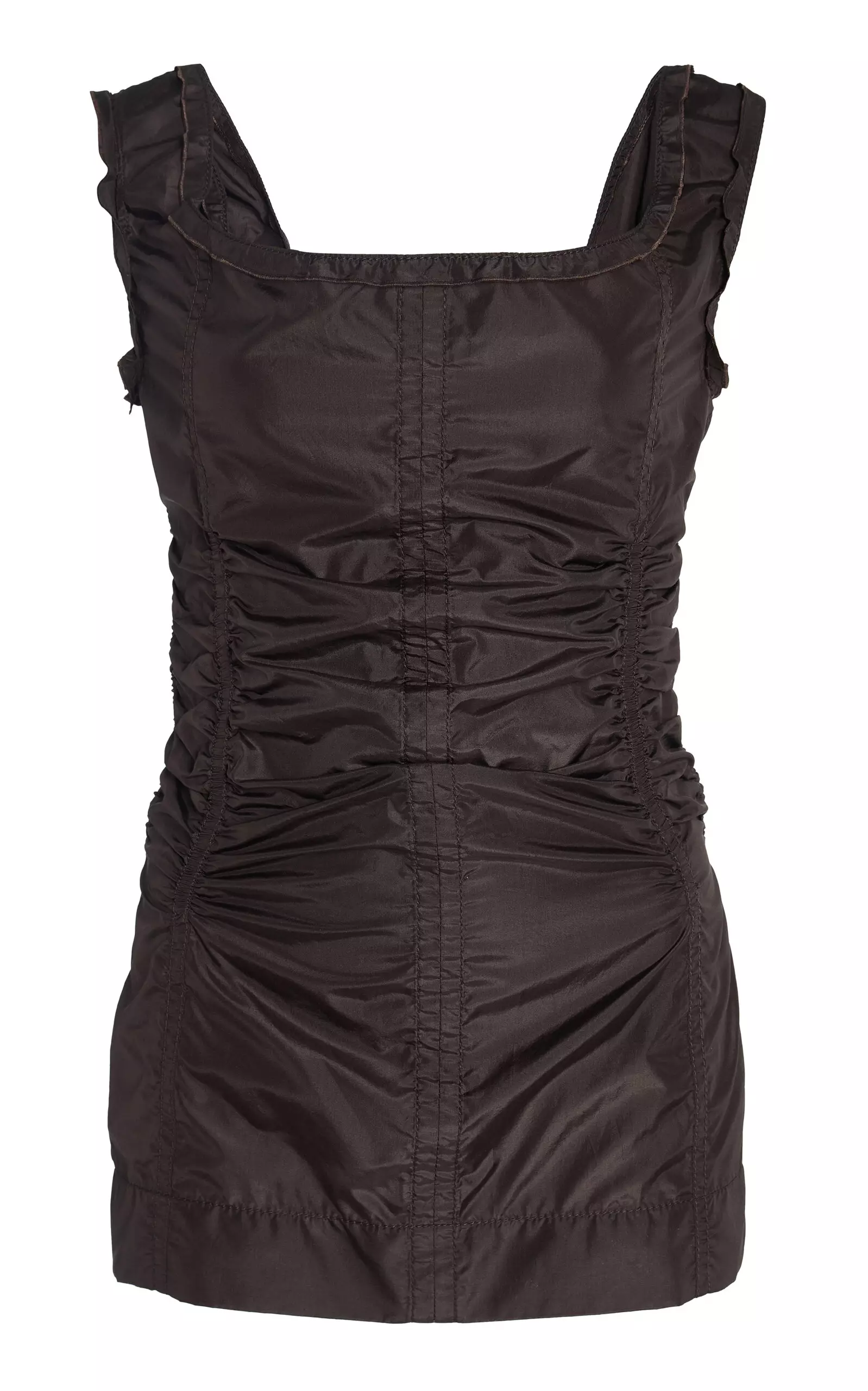 Sleeveless Washed Silk Taffeta Top