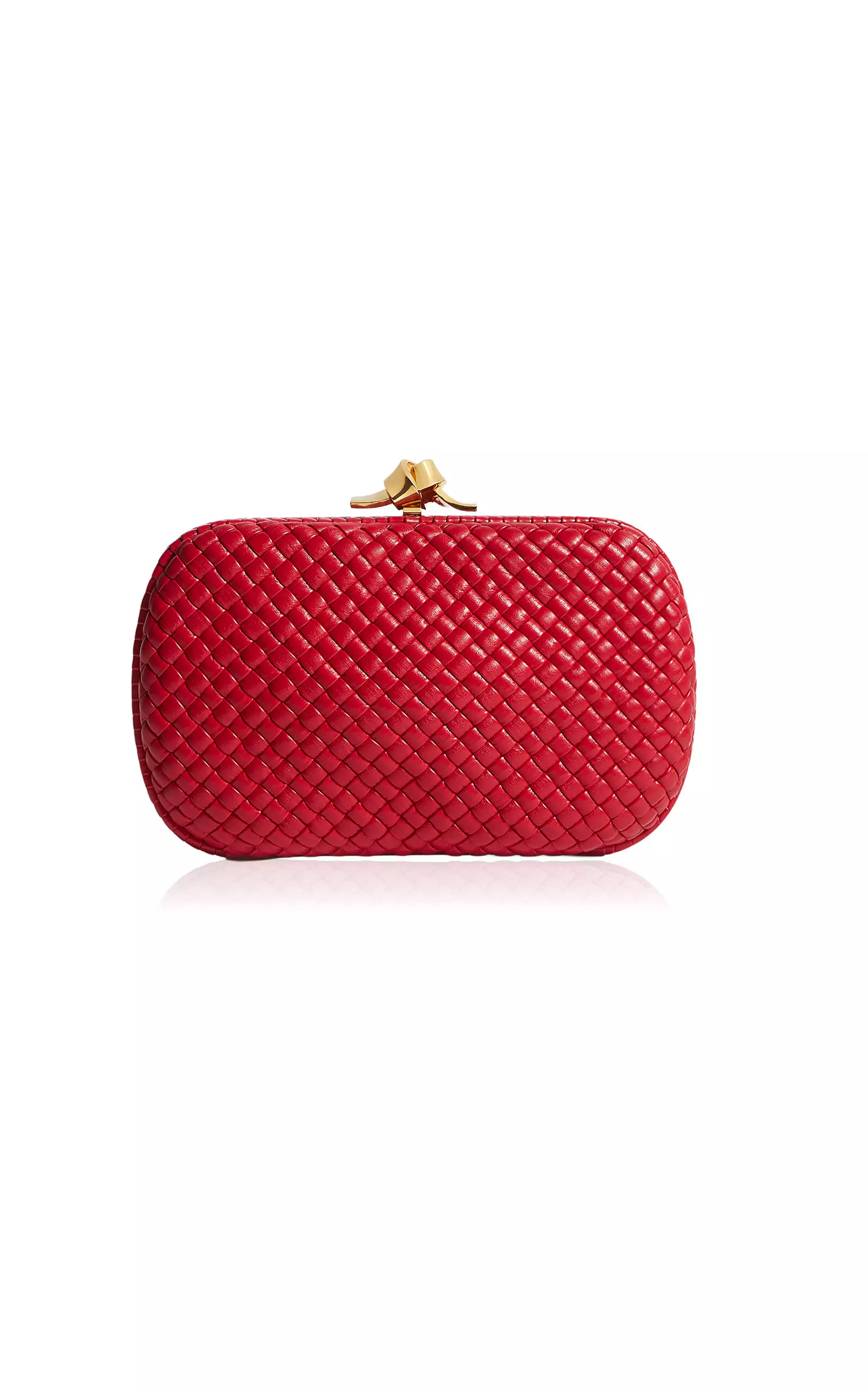 Intrecciato Leather Minaudiere Clutch