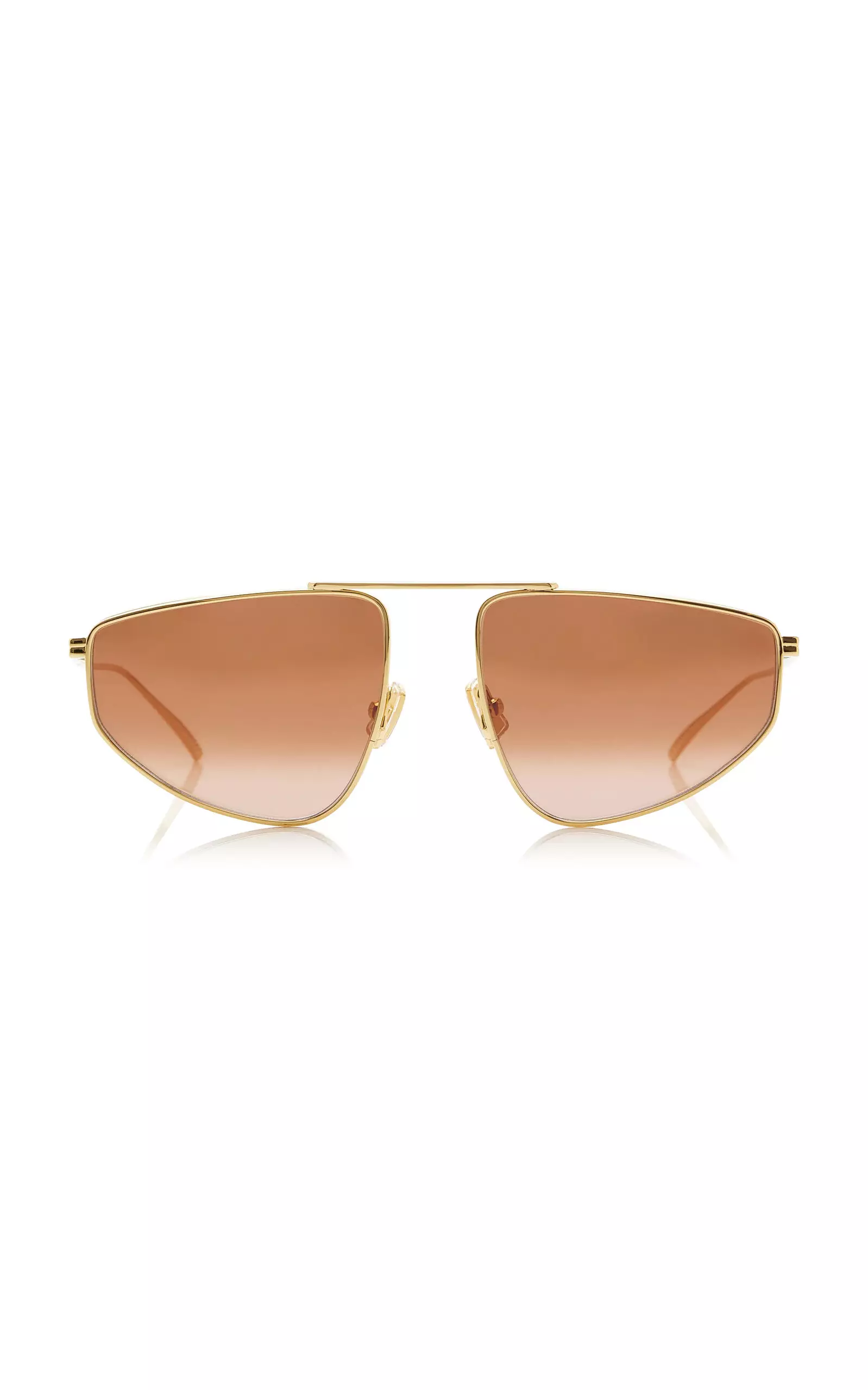 Aviator-Frame Metal Sunglasses
