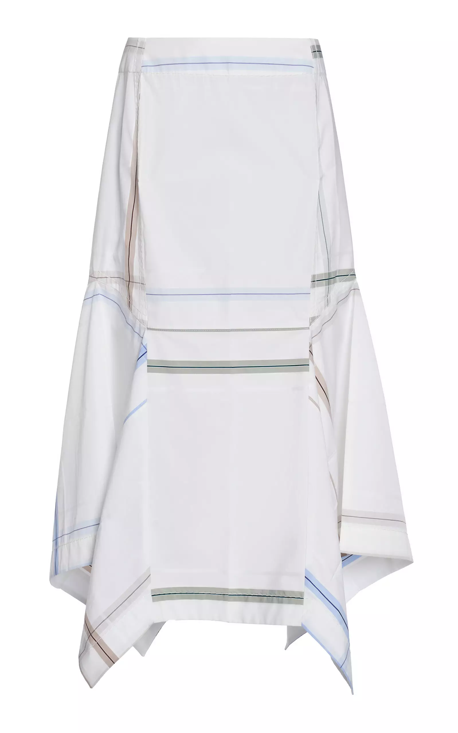 Exclusive Checked Cotton Midi Skirt