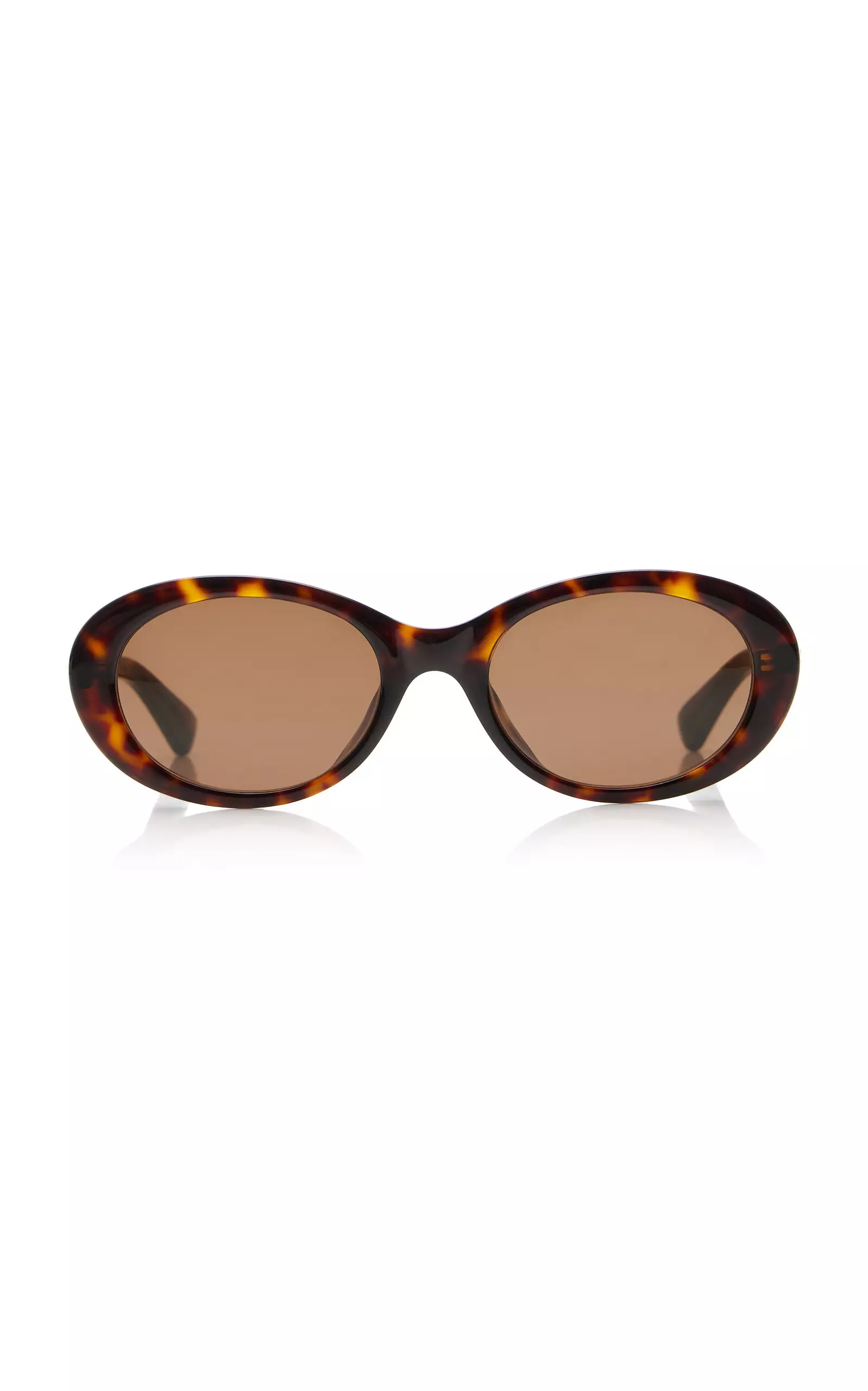 Black Oval-Frame Bio Injected Sunglasses