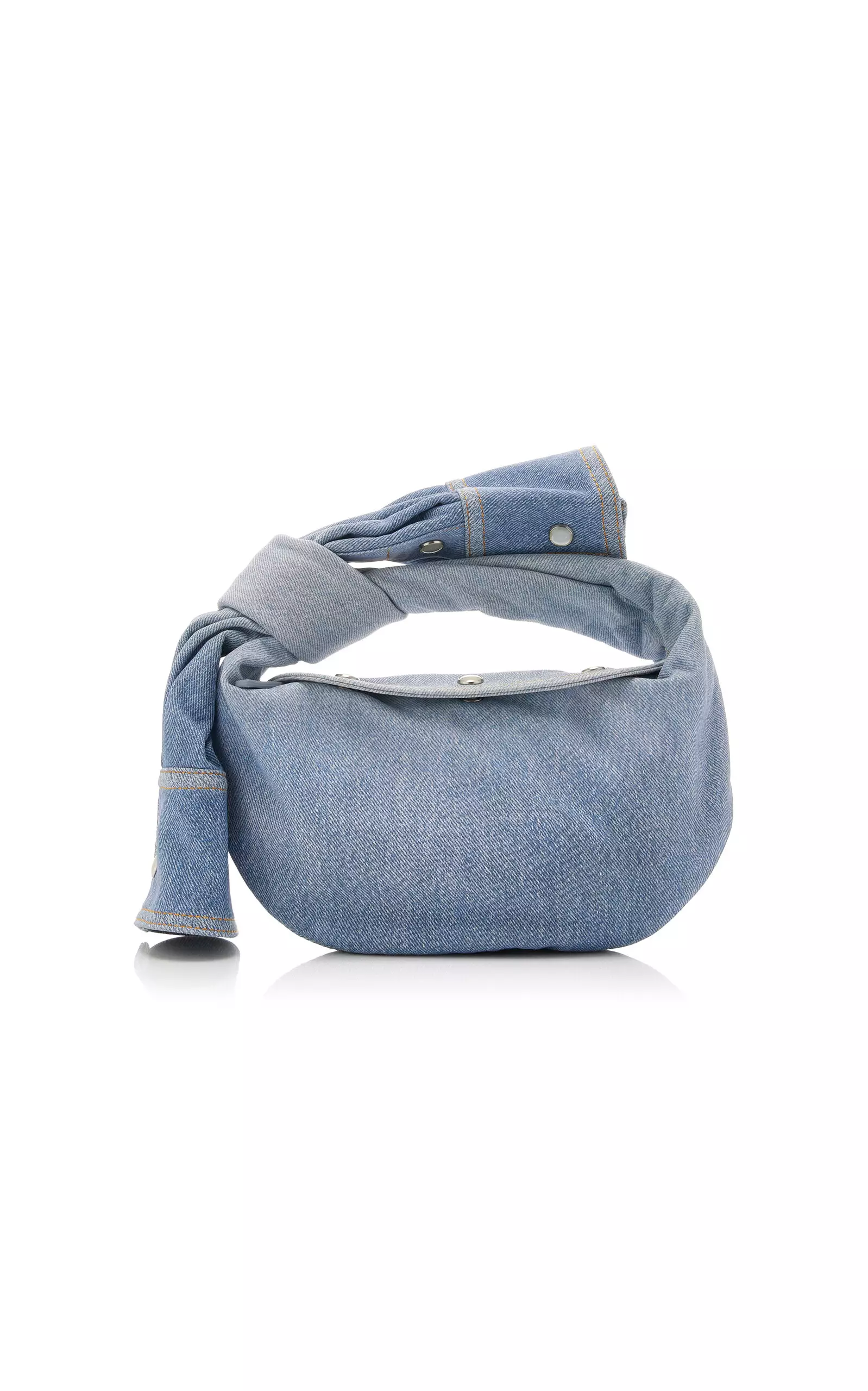 Mini Jodie Denim-Printed Leather Bag