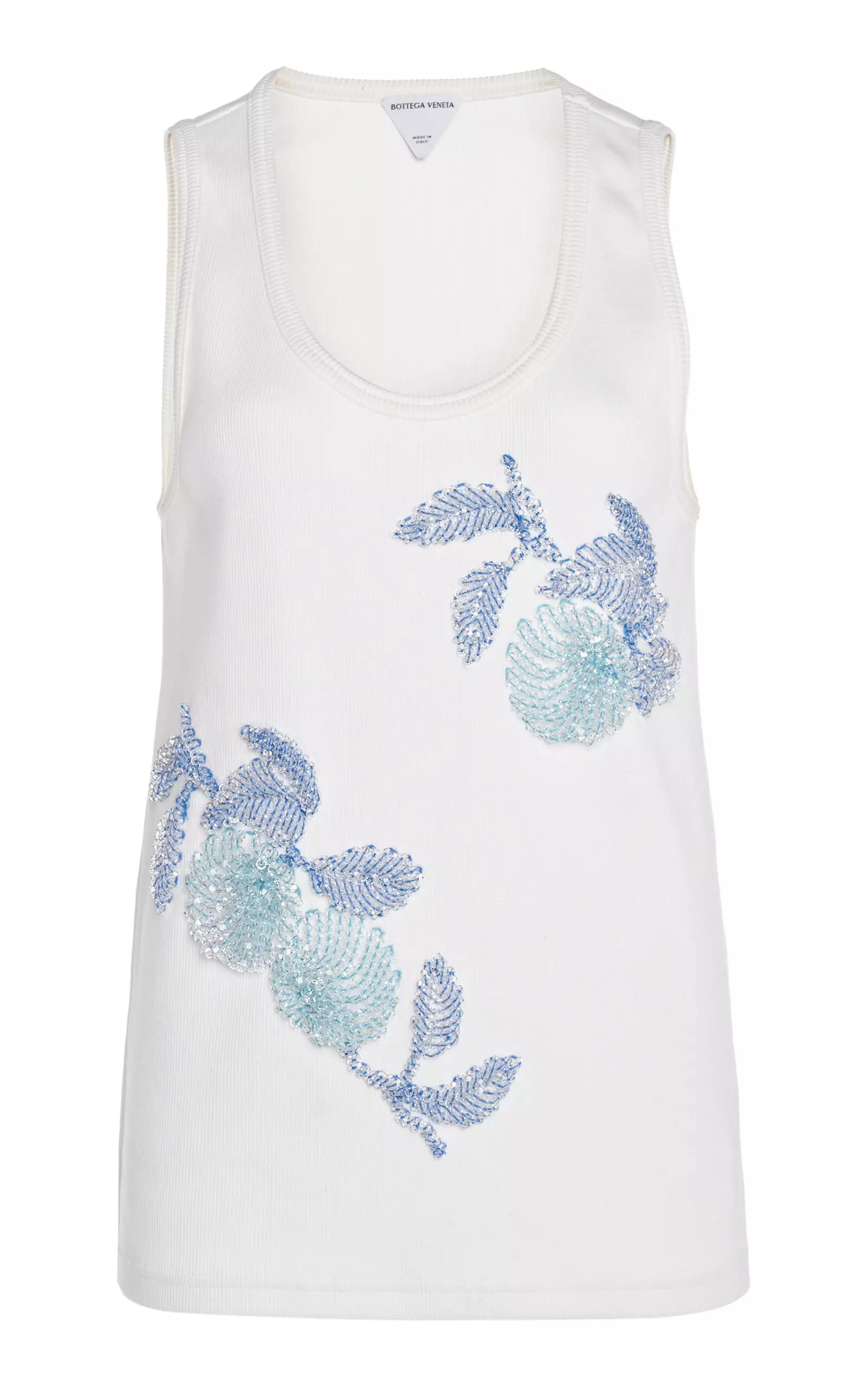 Beaded Cotton Tank Top