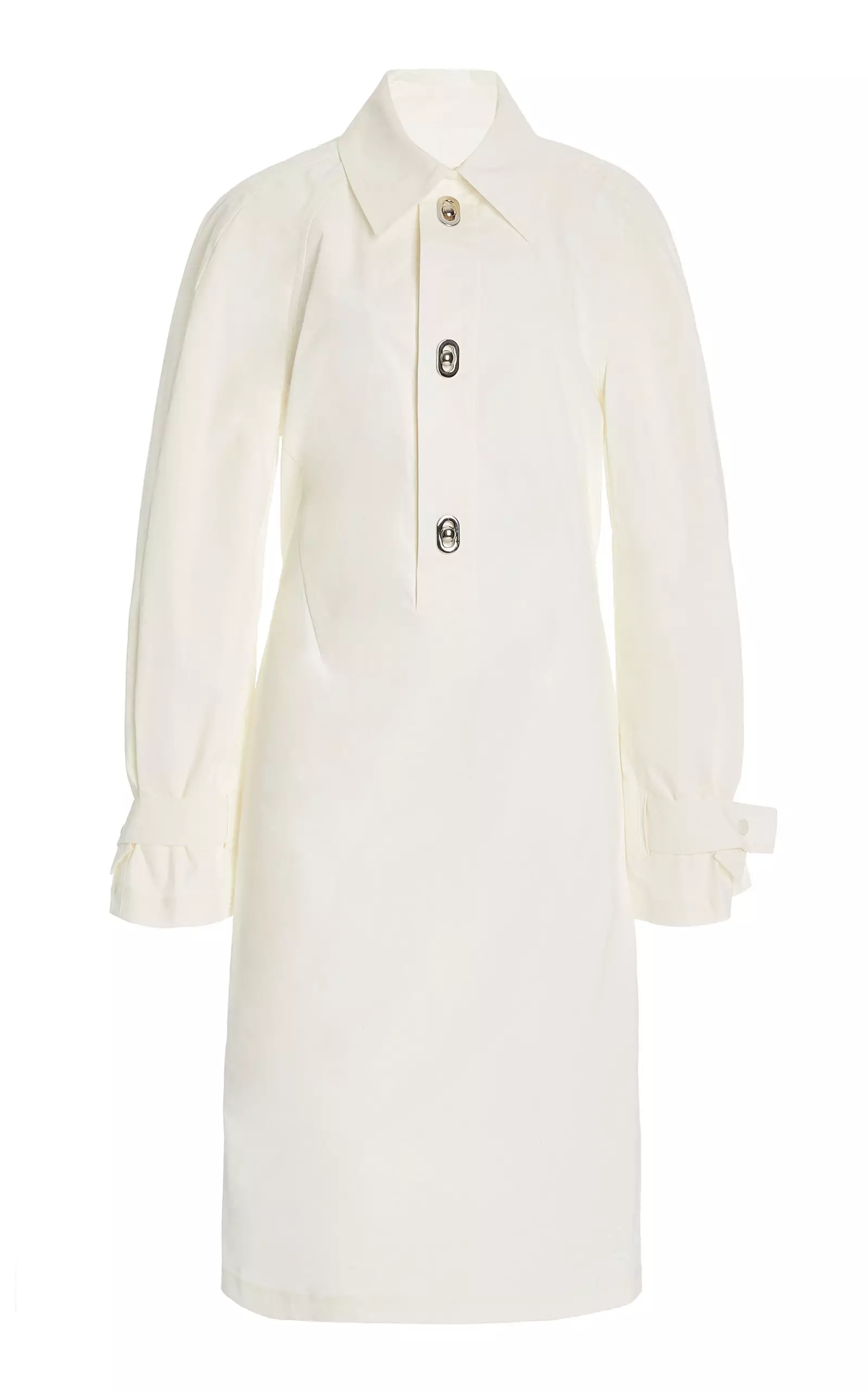 Cotton-Blend Midi Shirt Dress