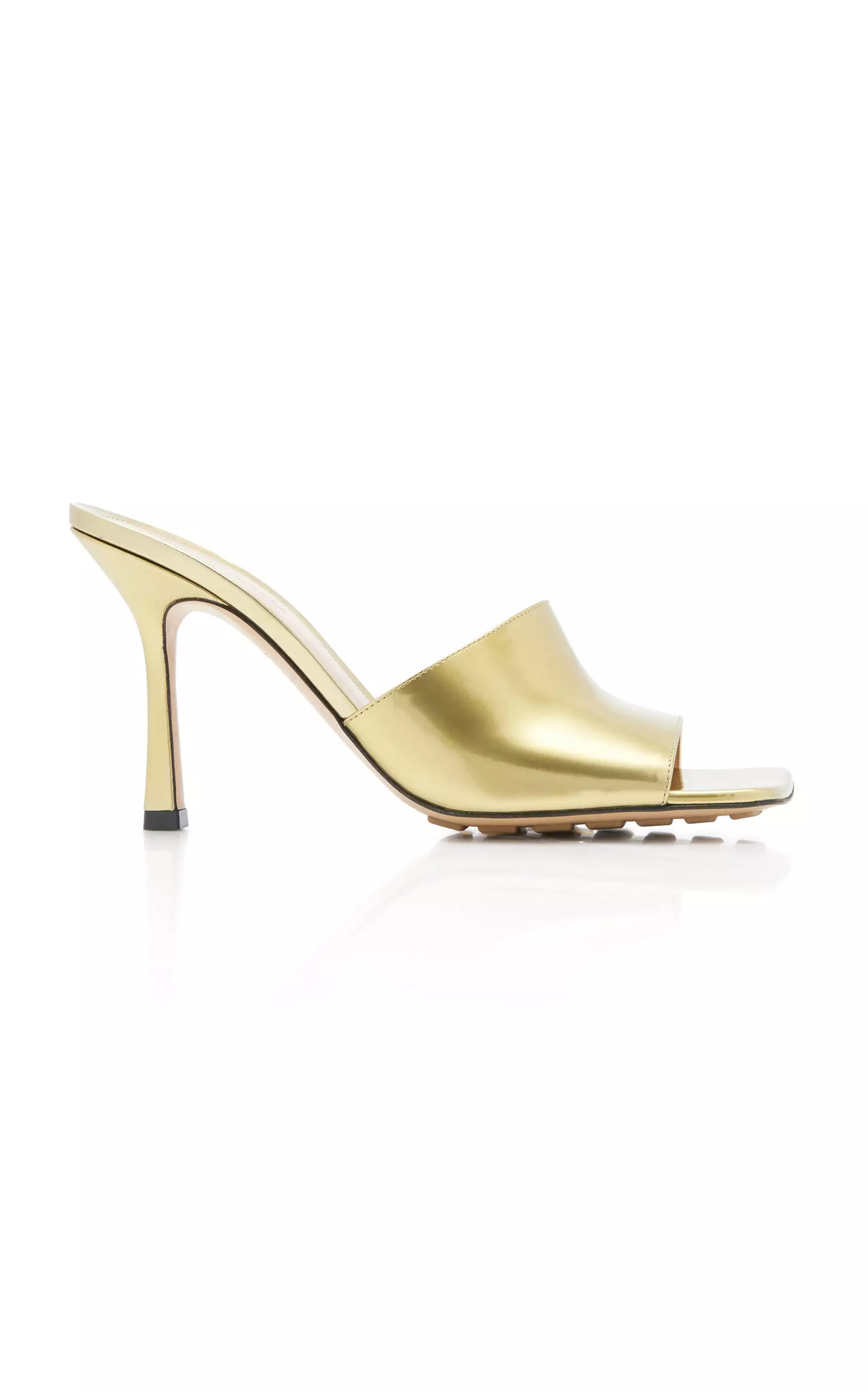 Mirror Stretch Leather Slide Sandals