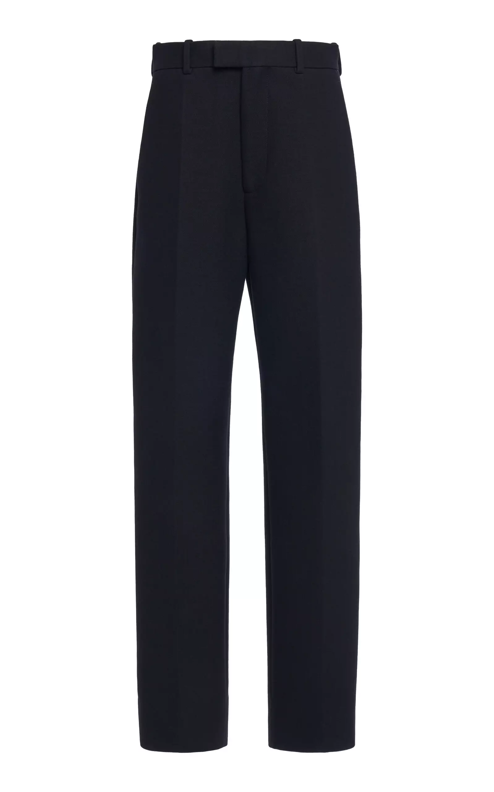 Cotton-Blend Melange Straight-Leg Pants