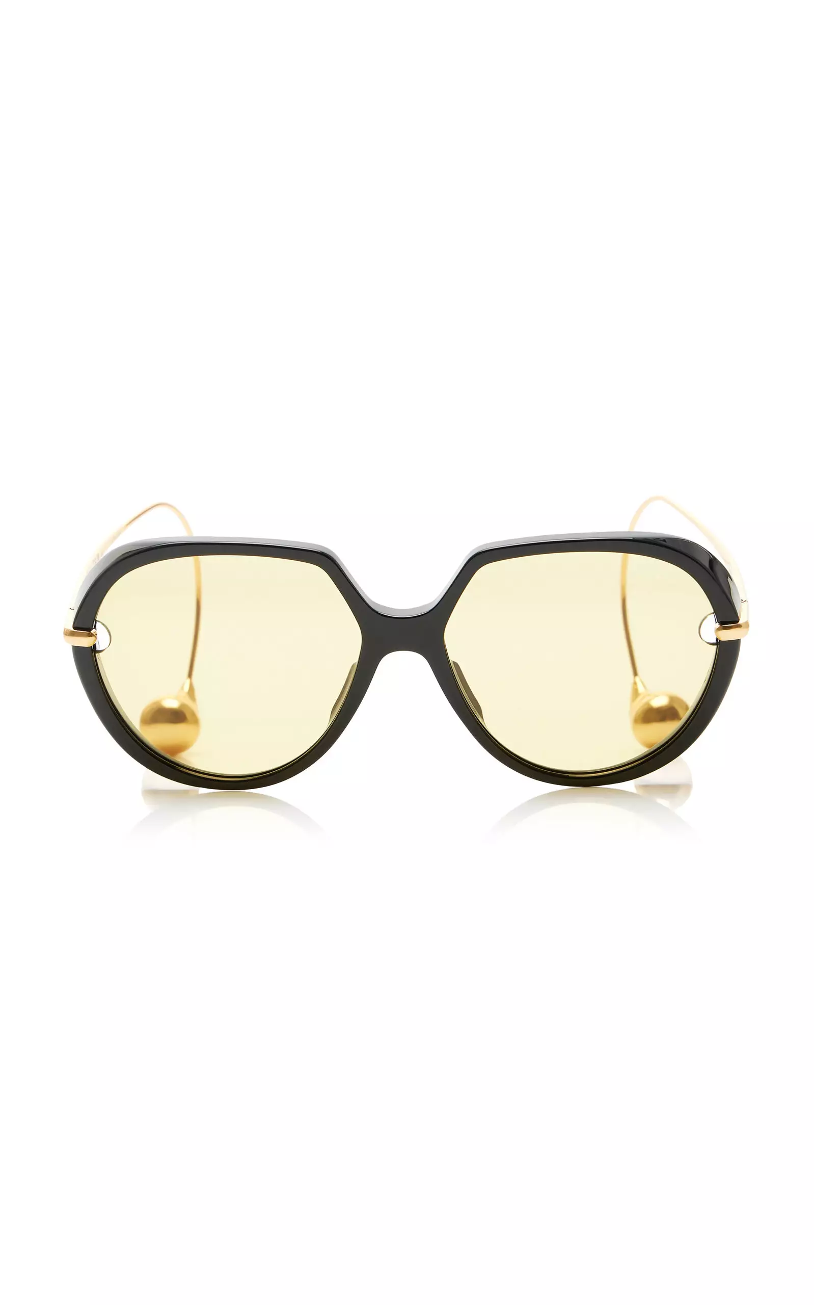 Round-Frame Acetate Sunglasses