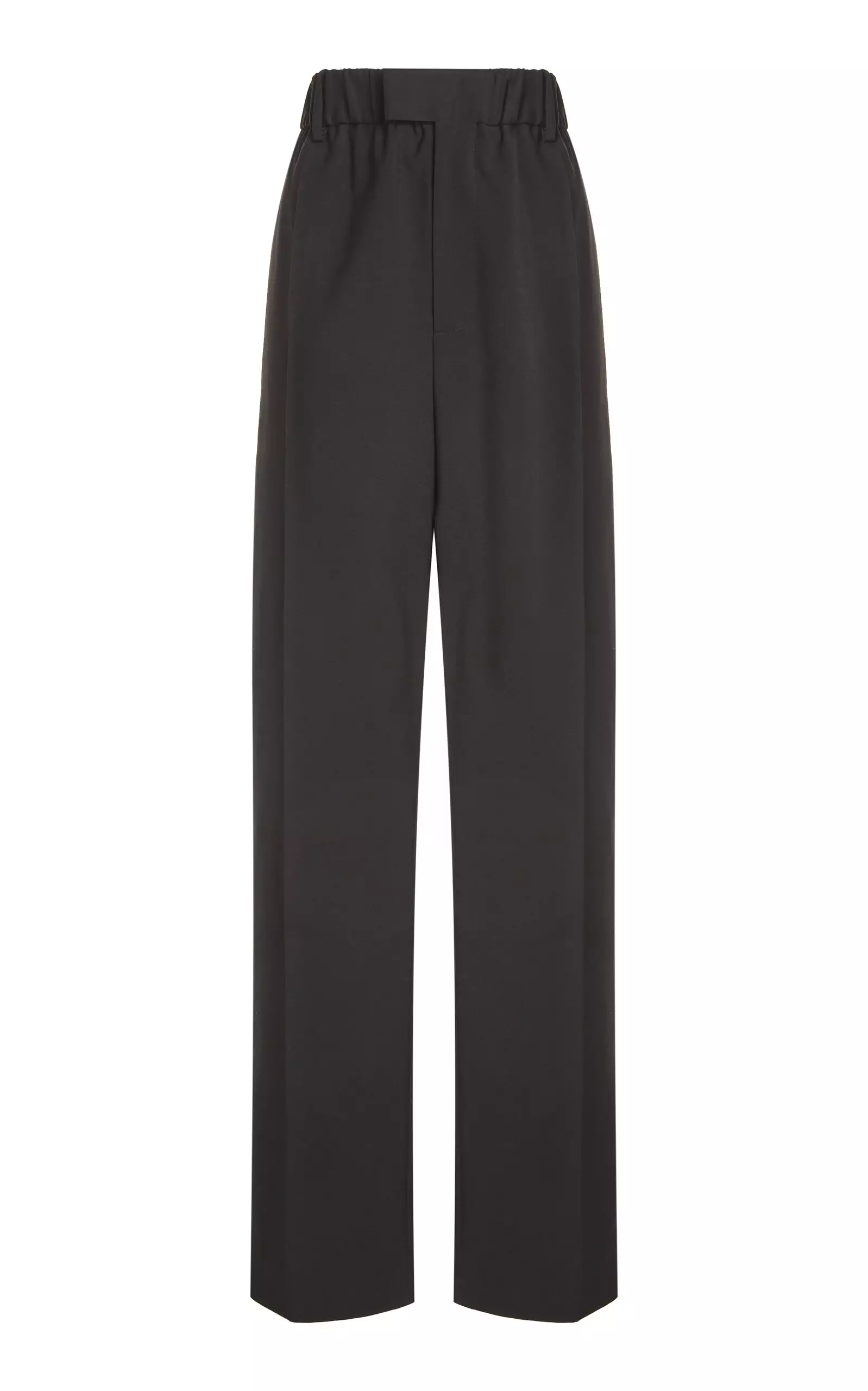 Tailored Wool Twill Straight-Leg Pants