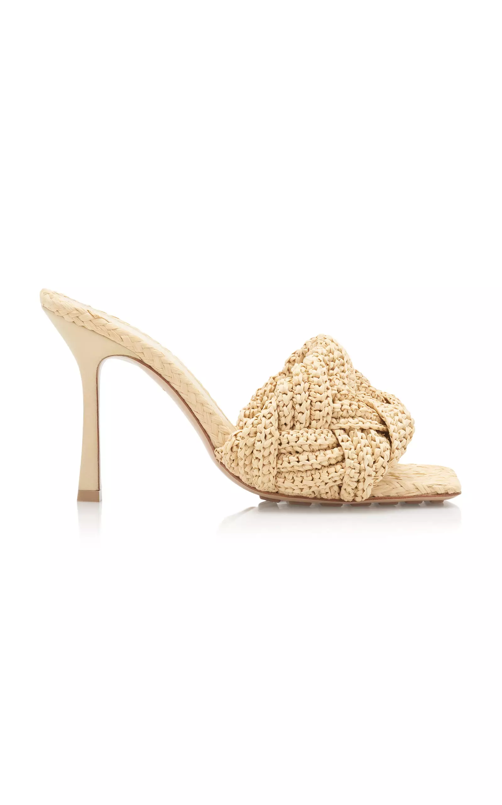 Lido Raffia Leather Mule Sandals
