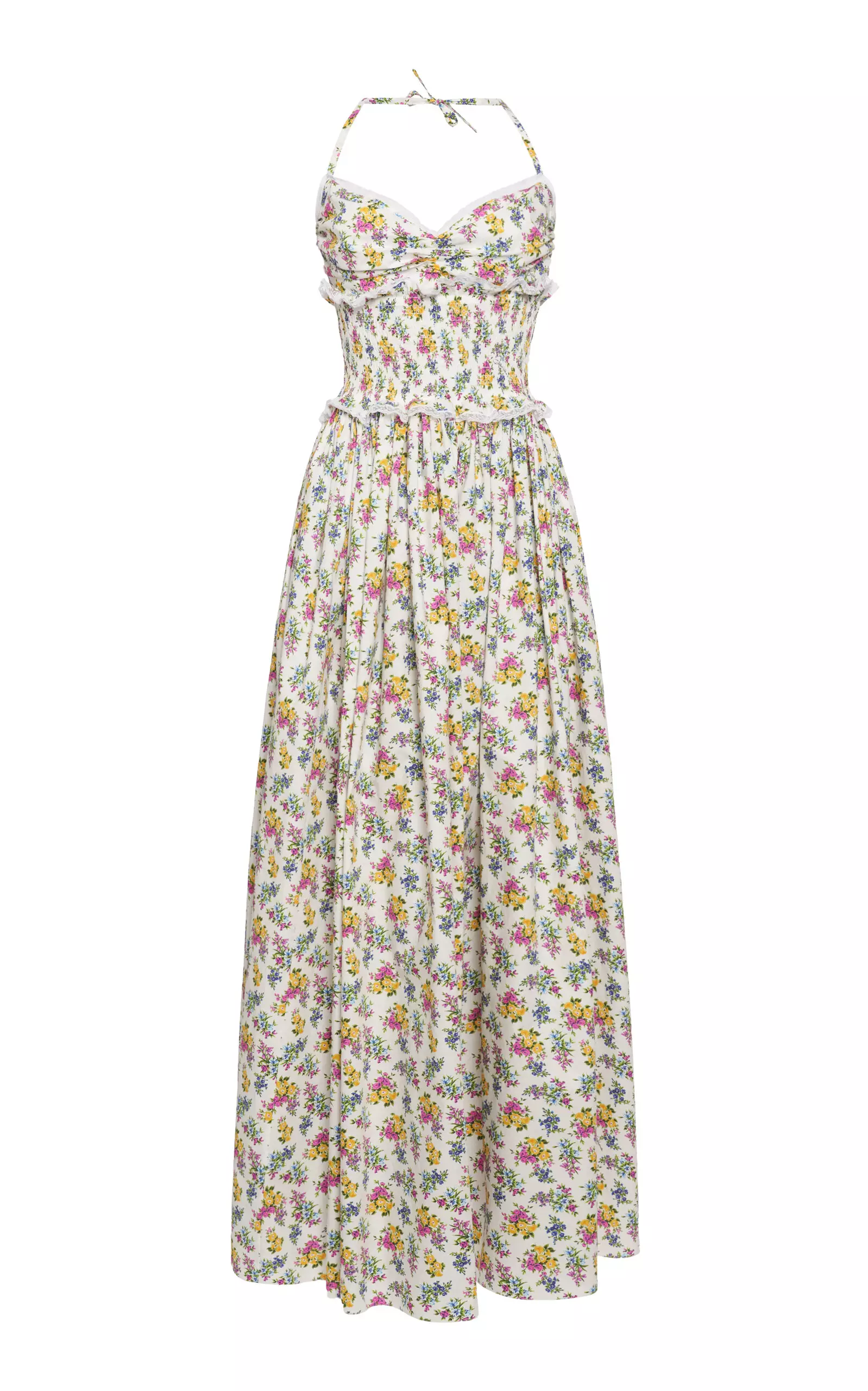 Floral-Print Cotton-Blend Maxi Dress