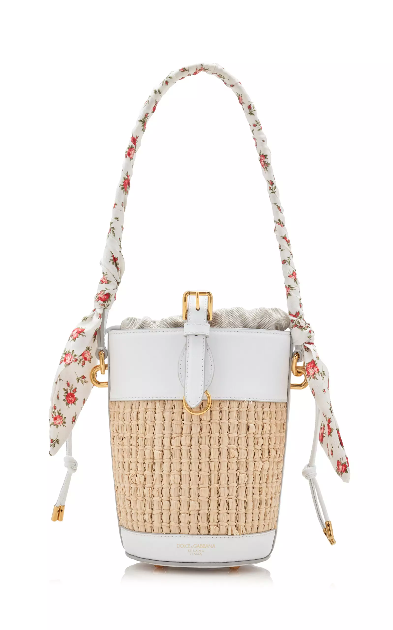Re-Edition 2000's Crochet and Leather Bucket Bag