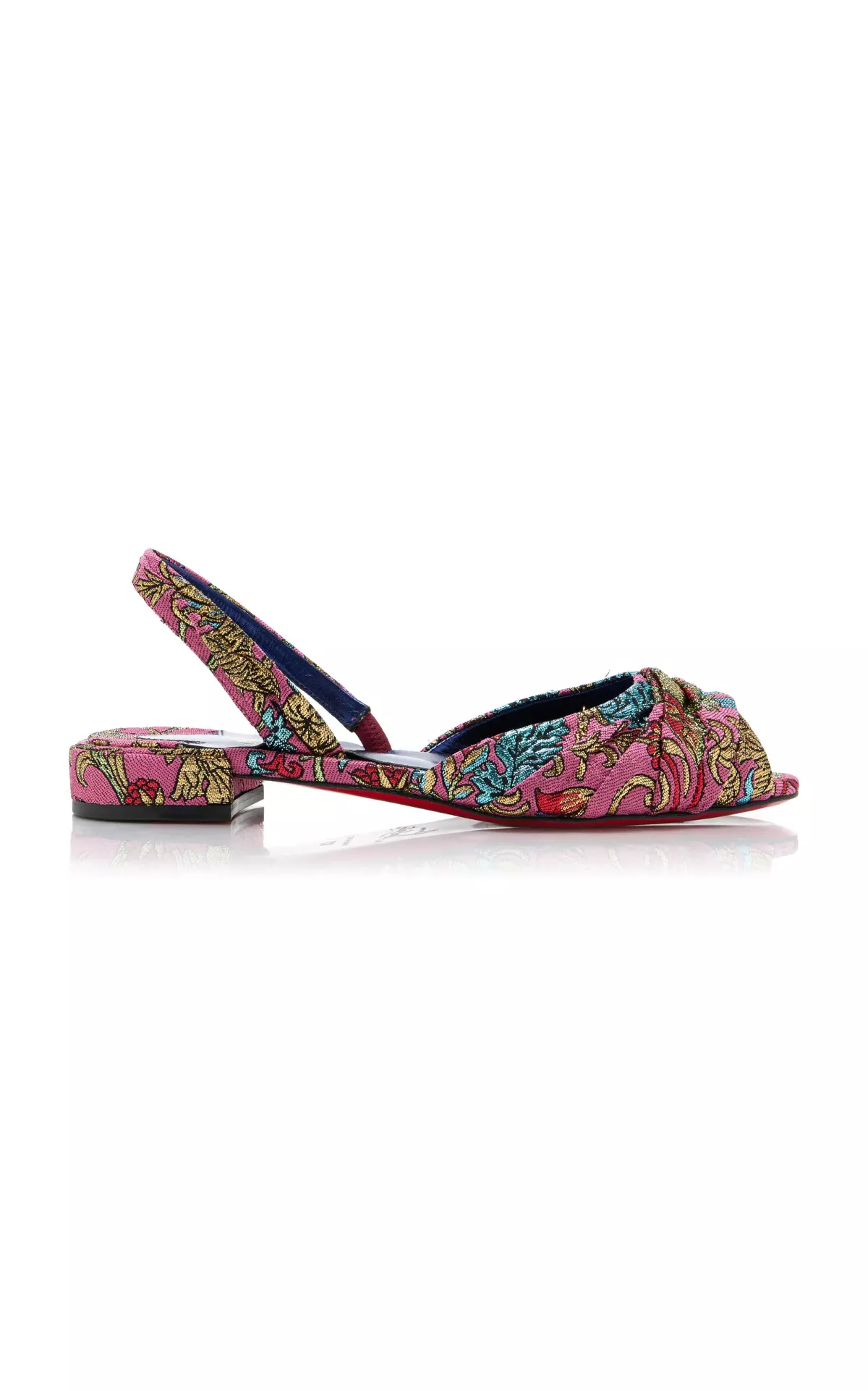 Cordelina Flat Jacquard Florea Slingback Sandals