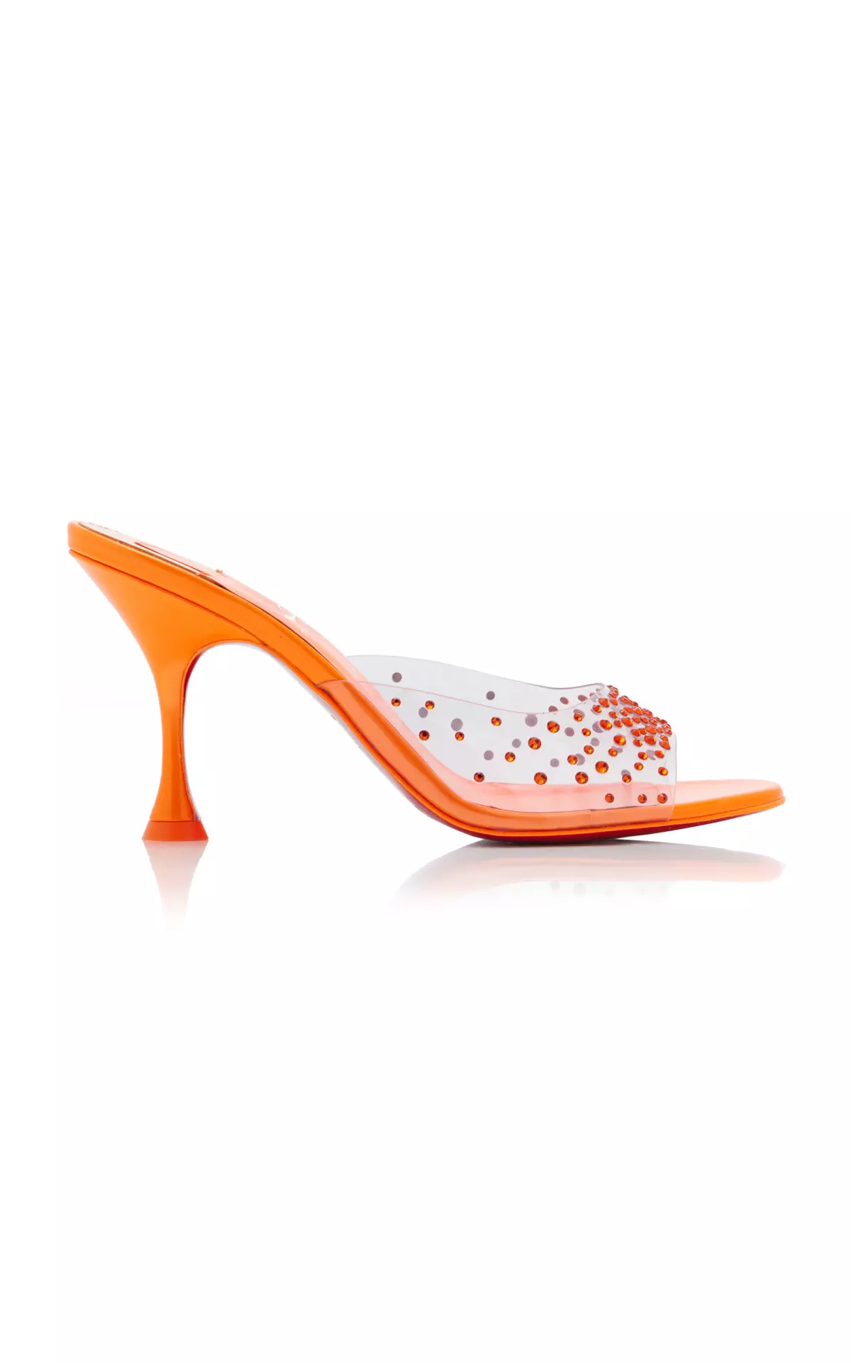 Degramule 85mm Crystal-Embellished PVC Mules
