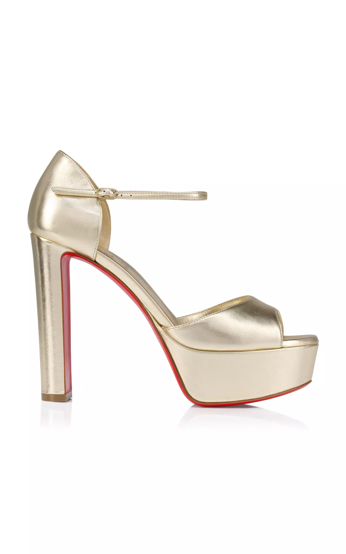 Sandaloo 130mm Metallic-Leather Platform Sandals