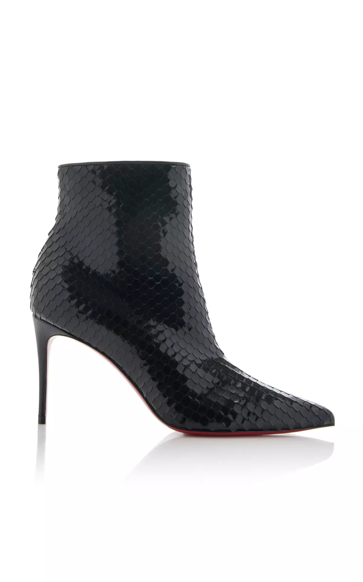 So Kate 85mm Croc-Effect Patent Leather Ankle Boots