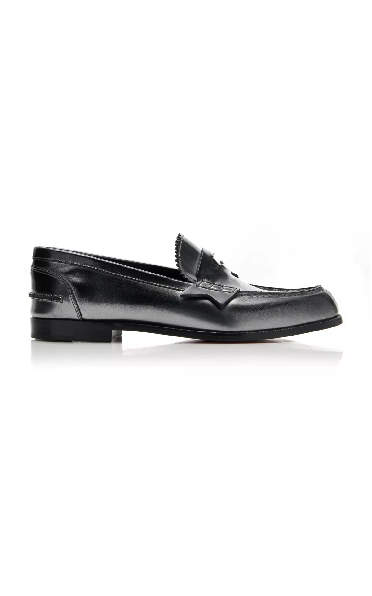 Donna Burnished Leather Penny Loafers