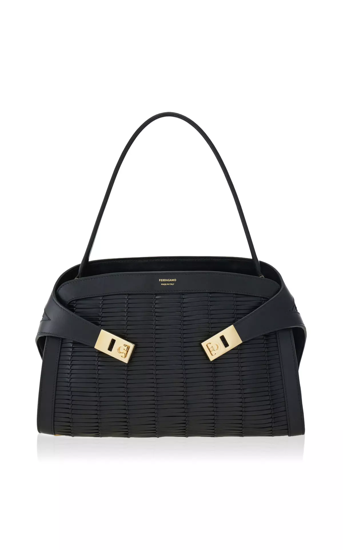 Hug Woven Leather Handbag