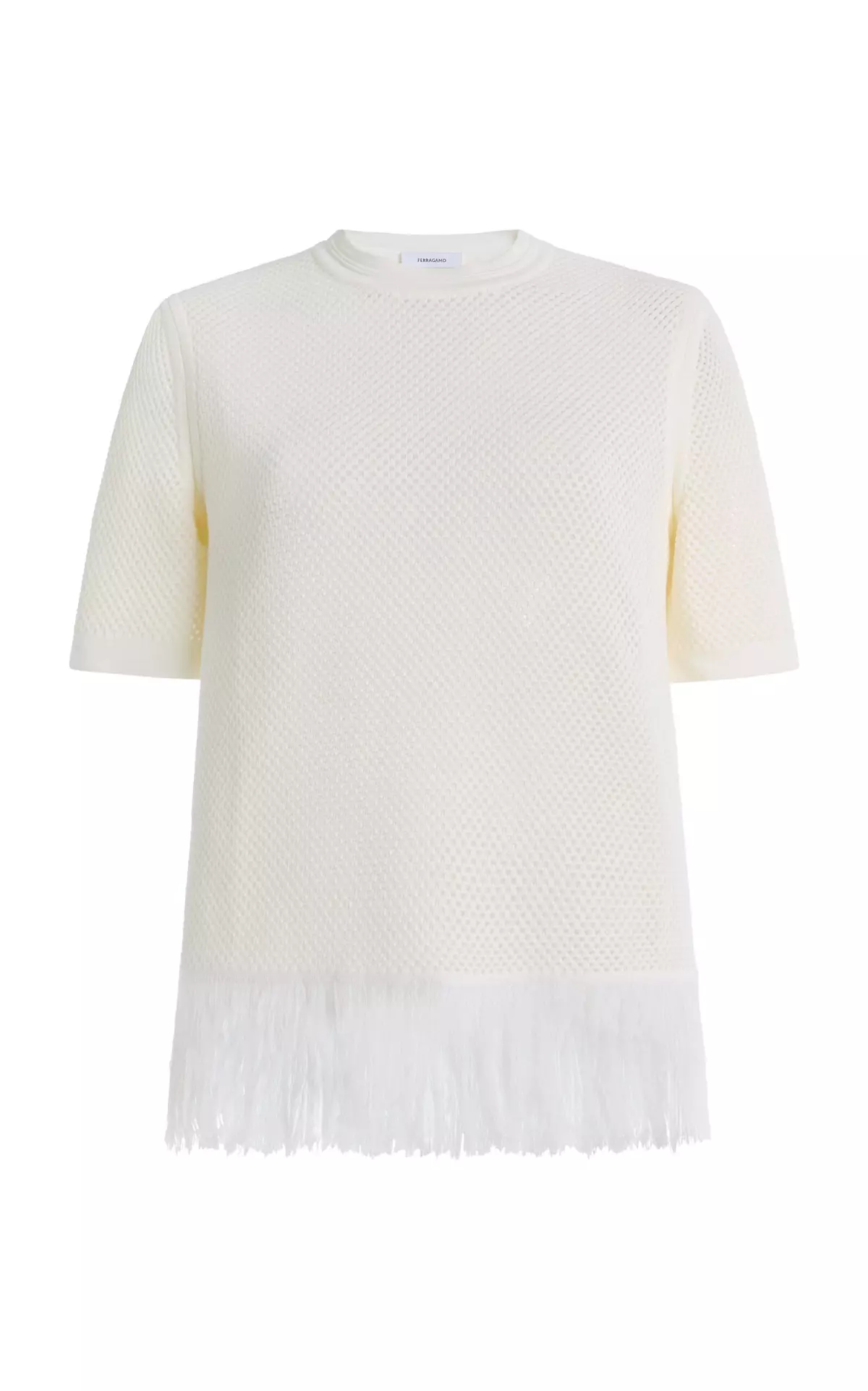 Wool Mesh Knit Sweater