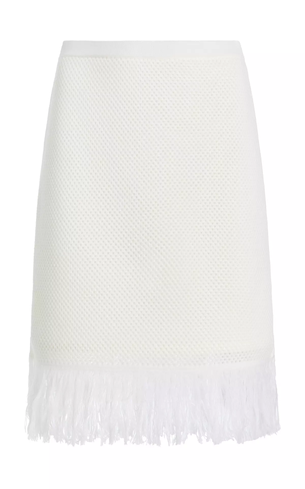 Wool Mesh Knit Midi Skirt